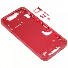 Middle Frame with SIM Tray and Side Buttons for iPhone 14 | Red