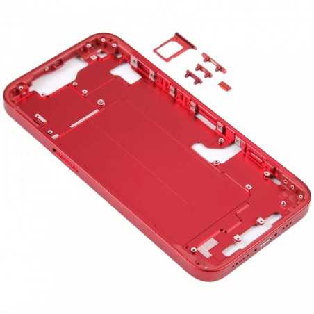 Middle Frame with SIM Tray and Side Buttons for iPhone 14 | Red