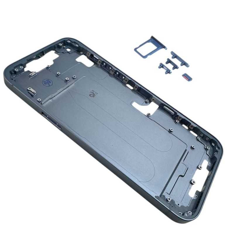 Middle Frame with SIM Tray and Side Buttons for iPhone 14 Plus | Blue