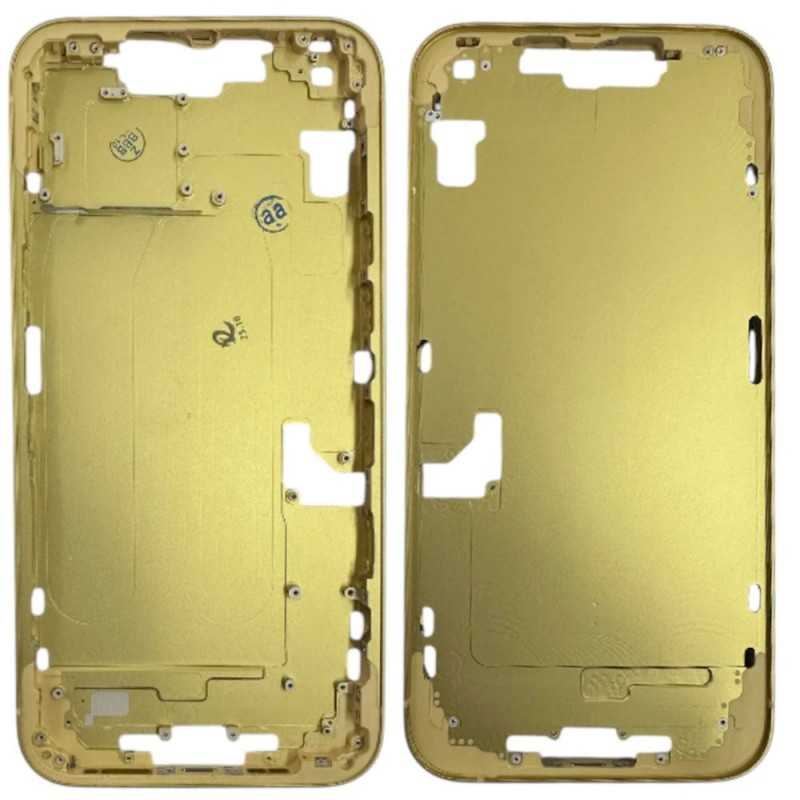 Middle Frame iPhone 14 Plus Telaio con Carrello Sim e Tasti Laterali per Apple | Giallo
