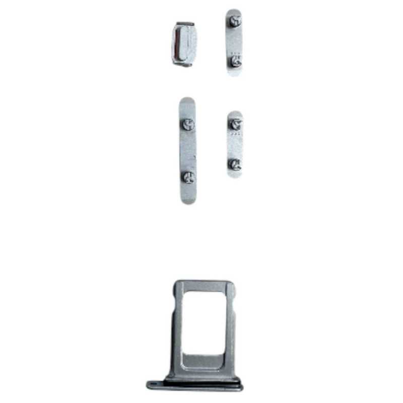 Middle Frame iPhone 15 with SIM Tray and Side Buttons for Apple | White