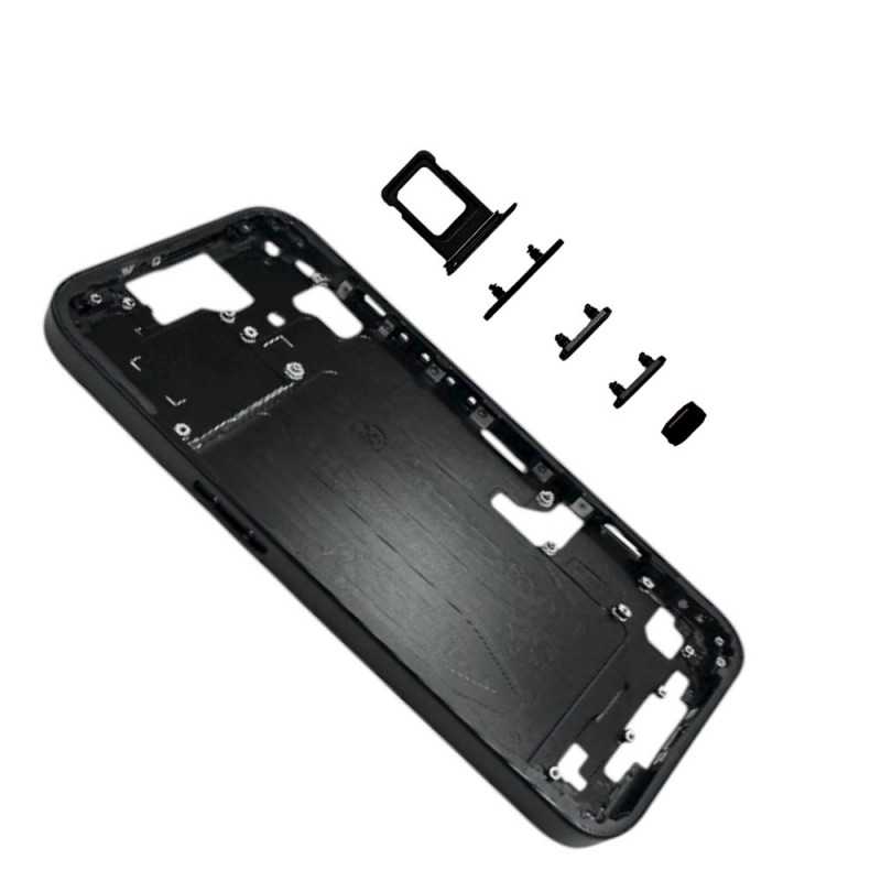 Middle Frame iPhone 15 with SIM Tray and Side Buttons for Apple | Black