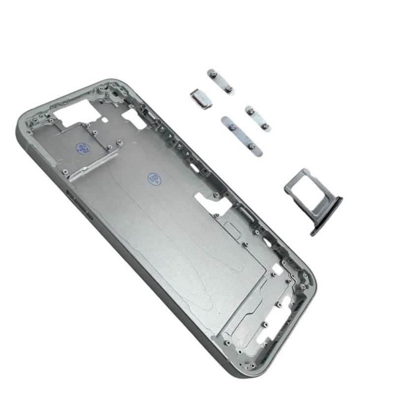 Middle Frame iPhone 15 Plus Telaio con Carrello Sim e Tasti Laterali per Apple | Blue
