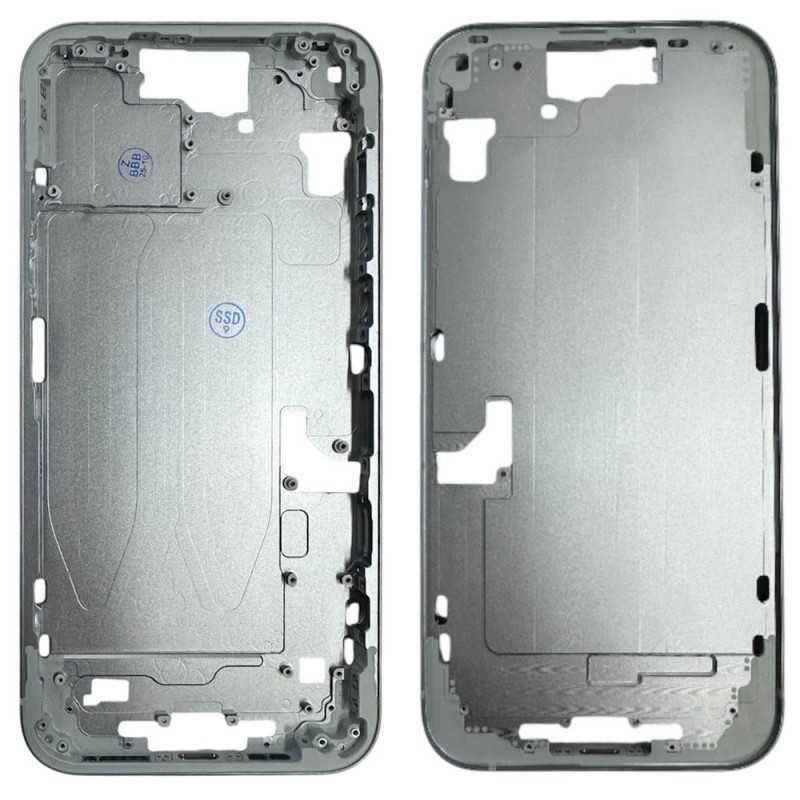 Middle Frame iPhone 15 Plus Telaio con Carrello Sim e Tasti Laterali per Apple | Blue