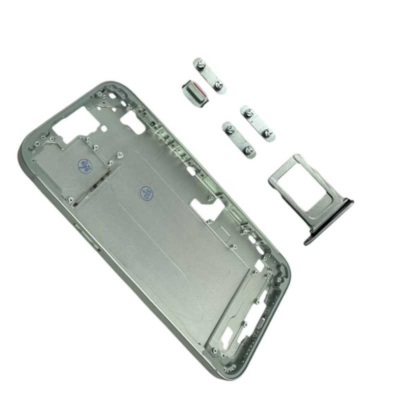 Middle Frame iPhone 15 Plus Telaio con Carrello Sim e Tasti Laterali per Apple | Verde