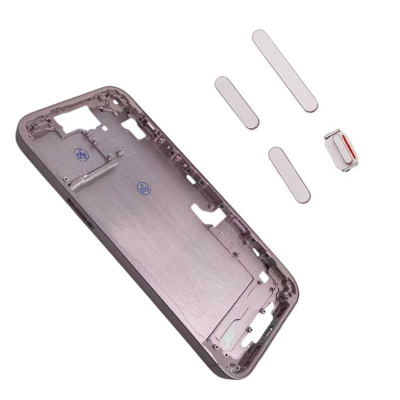 Middle Frame iPhone 15 Plus with SIM Tray and Side Buttons for Apple | Pink