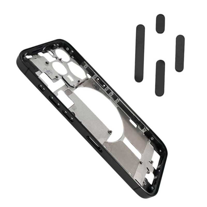 Middle Frame iPhone 15 Pro Telaio con Carrello Sim e Tasti Laterali per Apple | Nero