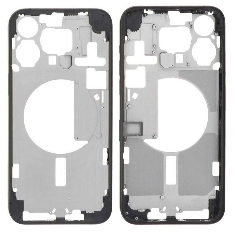 Middle Frame iPhone 15 Pro Telaio con Carrello Sim e Tasti Laterali per Apple | Nero
