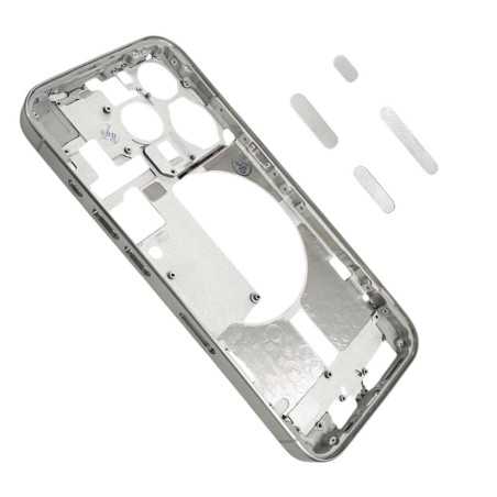 Middle Frame iPhone 15 Pro with SIM Tray and Side Buttons for Apple | White