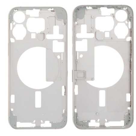 Middle Frame iPhone 15 Pro with SIM Tray and Side Buttons for Apple | White