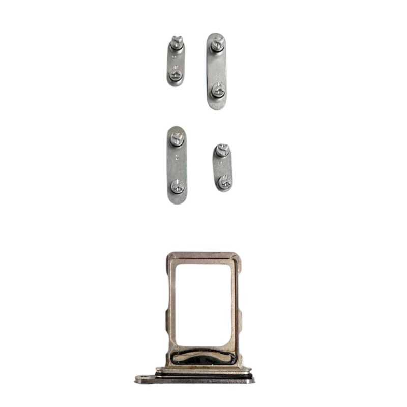 Middle Frame iPhone 15 Pro Max with SIM Tray and Side Buttons for Apple | Natural