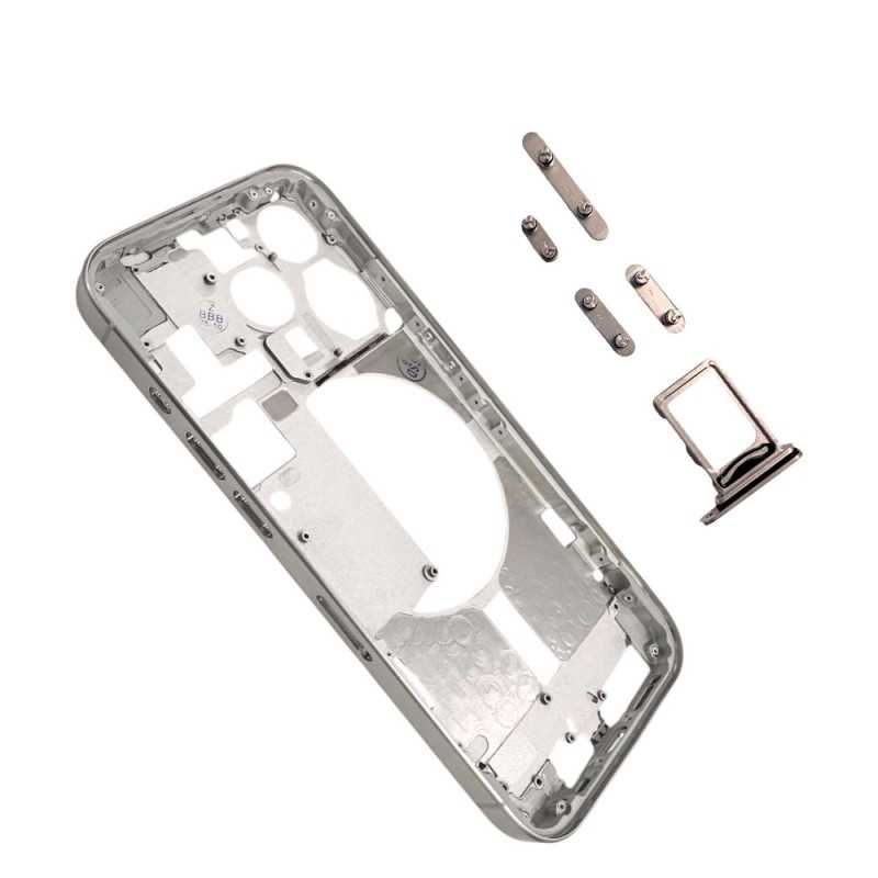 Middle Frame iPhone 15 Pro Telaio con Carrello Sim e Tasti Laterali per Apple | Natural