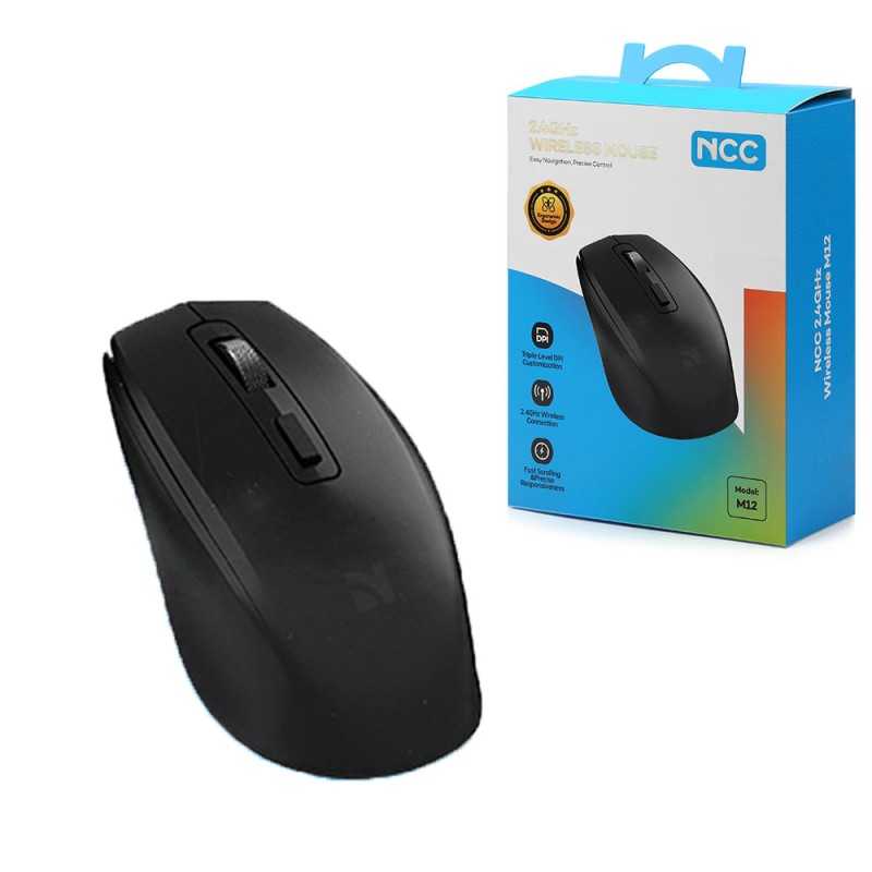 Mouse Wireless NCC M12 2.4GHz con DPI Regolabile 800-1600 | Nero