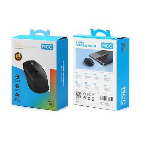 NCC M12 Wireless Mouse 2.4GHz with Adjustable DPI 800-1600 | Black
