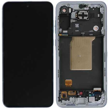 Samsung SERVICE PACK Display LCD ORIGINALE + Frame Galaxy A55 5G 2024 A556 BLUE ICE