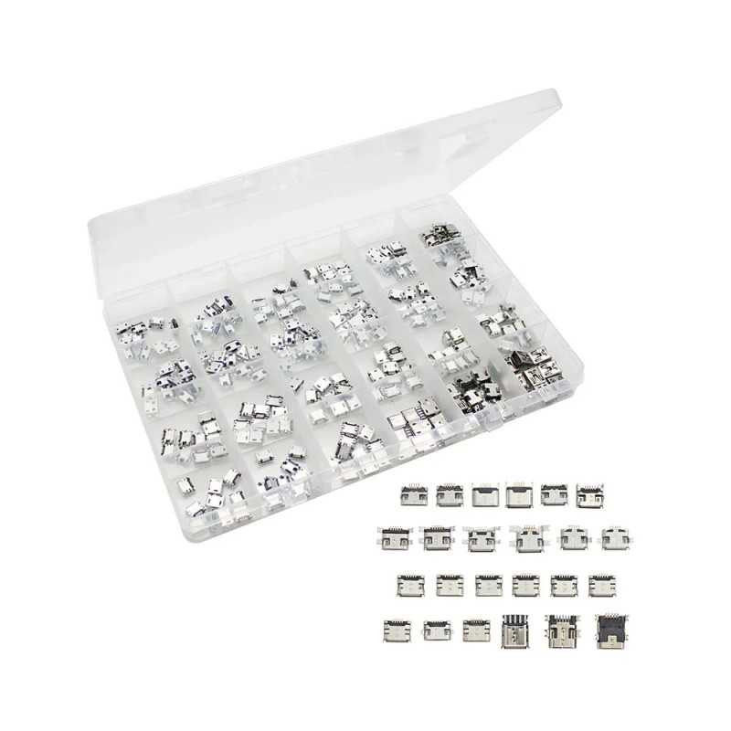 240-Piece Micro USB Charging Connector Box – Assorted Repair Kit