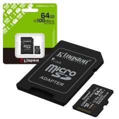 Kingston Canvas Select Plus MicroSd HC SDCS3 MicroSdXC 64GB CL 10 100MB s