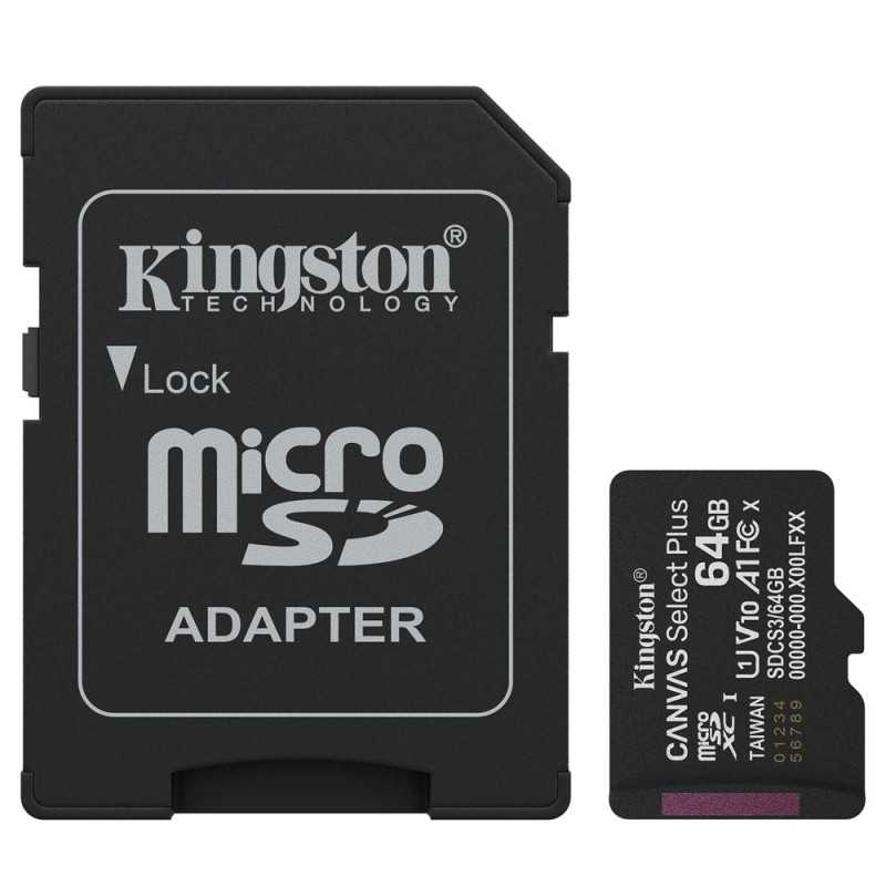 Kingston Canvas Select Plus MicroSd HC SDCS3 MicroSdXC 64GB CL 10 100MB/s Kingston Canvas Select Plus MicroSd HC SDCS3 MicroSdXC 64GB CL 10 100MB/s