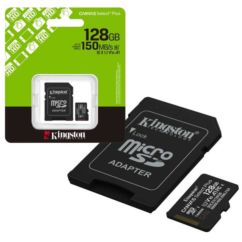 Kingston Canvas Select Plus MicroSd HC SDCS3 MicroSdXC 128GB CL 10 150MB/s Kingston Canvas Select Plus MicroSd HC SDCS3 MicroSdXC 128GB CL 10 150MB/s