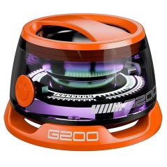 Altoparlante Bluetooth Magnetico G200 Luce a Colori multi-RGB e Supporto per Telefono Magbeat Impermeabile Arancione