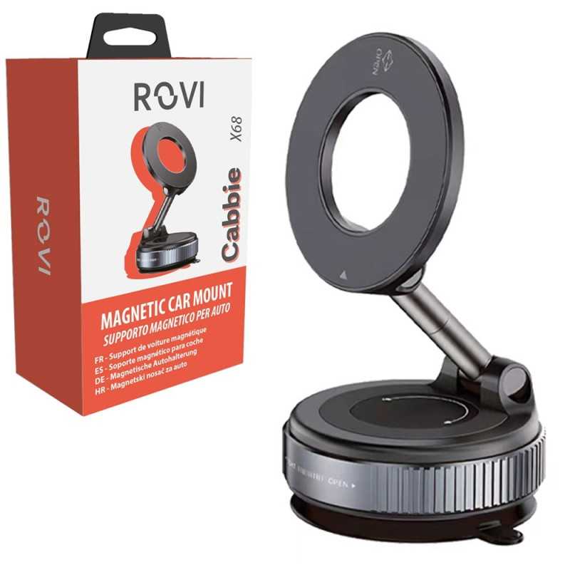 Rovi Cabbie - Supporto Magnetico per Auto con ventosa X68