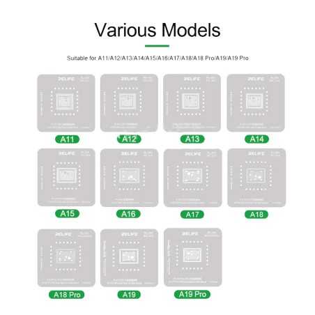 RELIFE RL-601MA Set di Riparazione per CPU Fixture Serie iPhone (A11-A19 Pro )