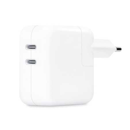 Apple 35W Dual USB-C Power Adapter – Fast Charging for iPhone, iPad, and MacBook Air