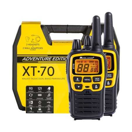 MIDLAND WALKIE TALKIE XT70 Adventure DUAL BAND PMR446 LPD VALIBOX
