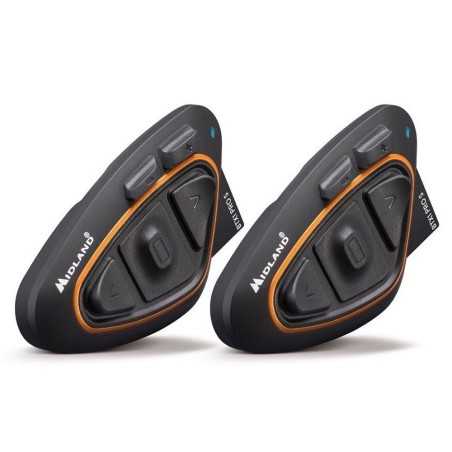 MIDLAND BTX1 PRO S Doppio Interfono Moto Bluetooth Auricolare da Casco Impermeabili IPX6 Twin Pack 