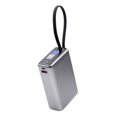 NCC Power Bank 20000mAh Caricabatterie Portatile 65W Cavo USB-C Integrato | Dark Grey T198BLP 