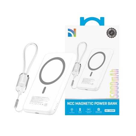 NCC Power Bank 5000mAh Caricabatterie Magnetico MAGSAFE Fast 20W WS T192B