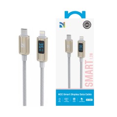 NCC Cable XC-0407 USB-C TO Lightning 36W Power Display & Zinc Alloy Connector 1.2M Starlight 