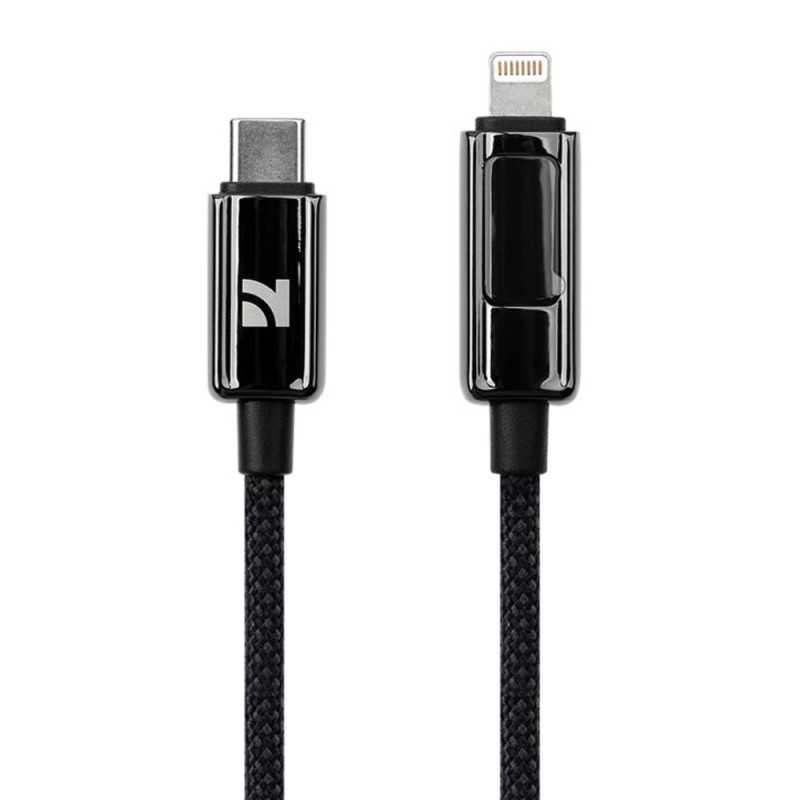 NCC Cable XC-0402 USB-C TO Lightning 36W Power Display & Zinc Alloy Connector 1.2M Jet Black