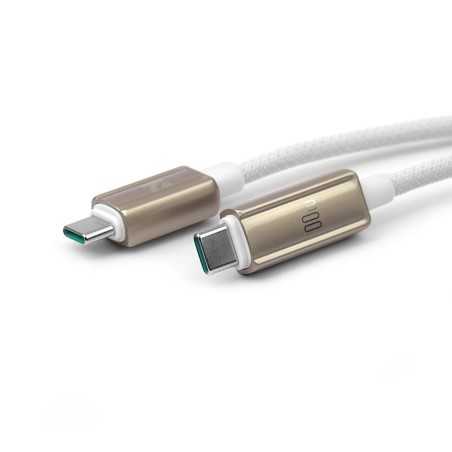 NCC Cavo di Ricarica da USB-C a USB-C 100W ZX in Lega di Zinco Con Display Potenza XC-0406 | 1.2M Starlight 