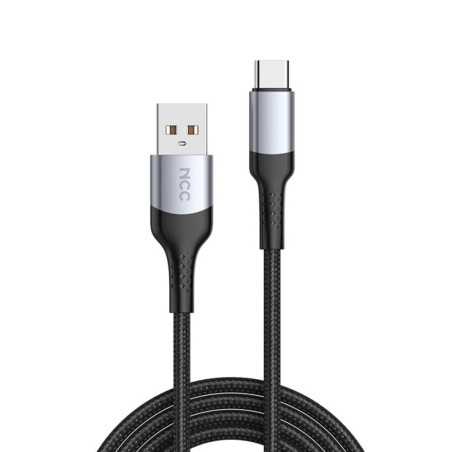 NCC Cavo di Ricarica da USB A a USB C Braided Cable Rivestimento in Allum