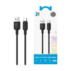 NCC Cable XC-0204 USB-A TO USB-C 22.5W Silicone 1.2M Black
