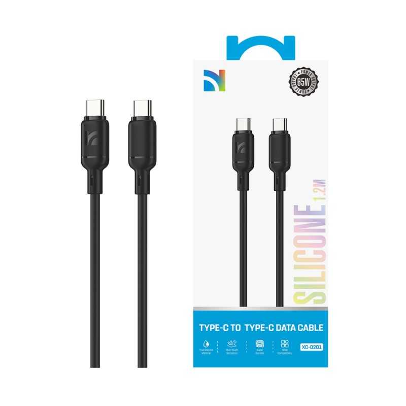 NCC Cavo di Ricarica da USB-C a USB-C Silicone 65W XC-0201 | 1.2M Nero NCC Cavo di Ricarica da USB-C a USB-C Silicone 65W XC-0201 | 1.2M Nero