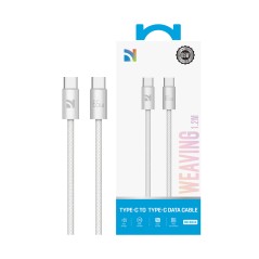 NCC Cavo di Ricarica da USB C a USB C 65W Intrecciato XC 0111 1 2M Bianco