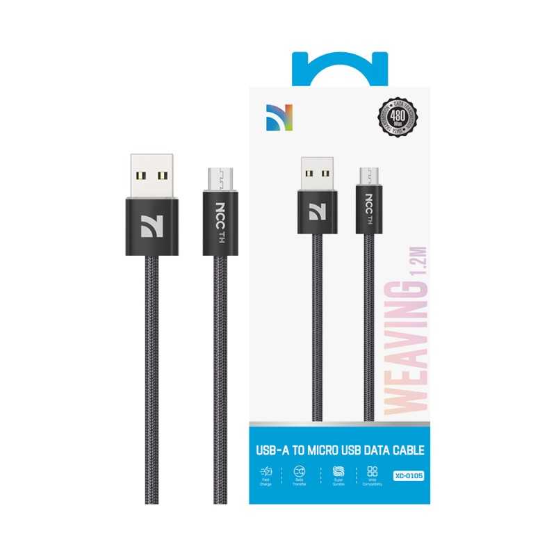 NCC Cavo di Ricarica da USB-A a MICRO-USB 18W Intrecciato XC-0105 | 1.2M Nero