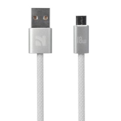 NCC Cavo di Ricarica da USB A a MICRO USB 18W Intrecciato XC 0115 1 2M Bi