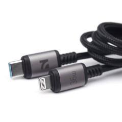 NCC Cable SC Series XC-0702 C TO L 36W Braided & Aluminium Case 1.2M Dark Grey-C TO L 
