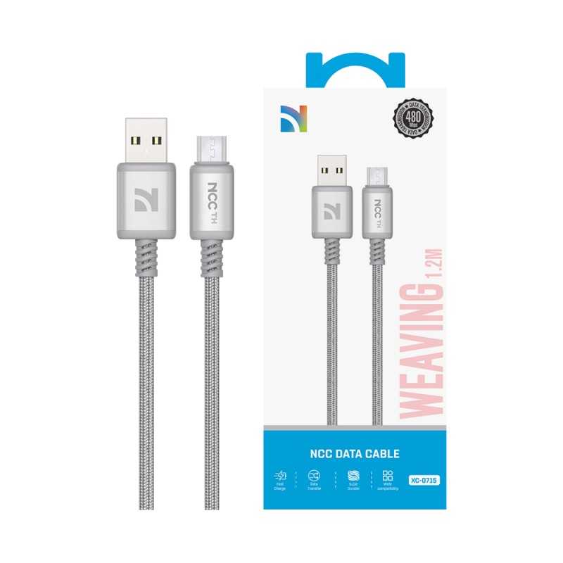 NCC Cable SC Series XC-0714 USB-A TO Micro USB 18W Braided & Aluminium Case 1.2M Light Grey NCC Cable SC Series XC-0714 USB-A TO Micro USB 18W Braided & Aluminium Case 1.2M Light Grey