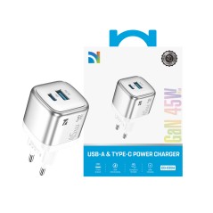 NCC CaricaBatterie da Rete 45W Charger GaN USB A USB C Fast CD 0204EU L