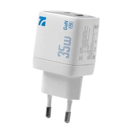 NCC Charger CD-0404 EU Charger 35W USB-A+C | White