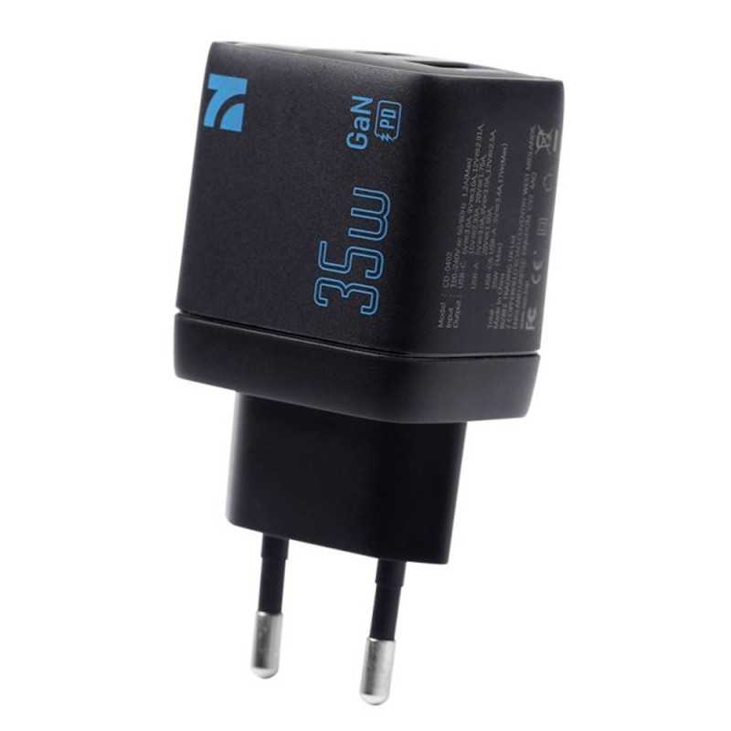 NCC CaricaBatterie da Rete 35W Charger USB-A + USB-C CD-0402 EU | Nero NCC CaricaBatterie da Rete 35W Charger USB-A + USB-C CD-0402 EU | Nero