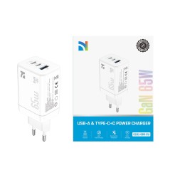NCC Battery Charger C101-065-EU Charger 65W USB-A+C+C | White