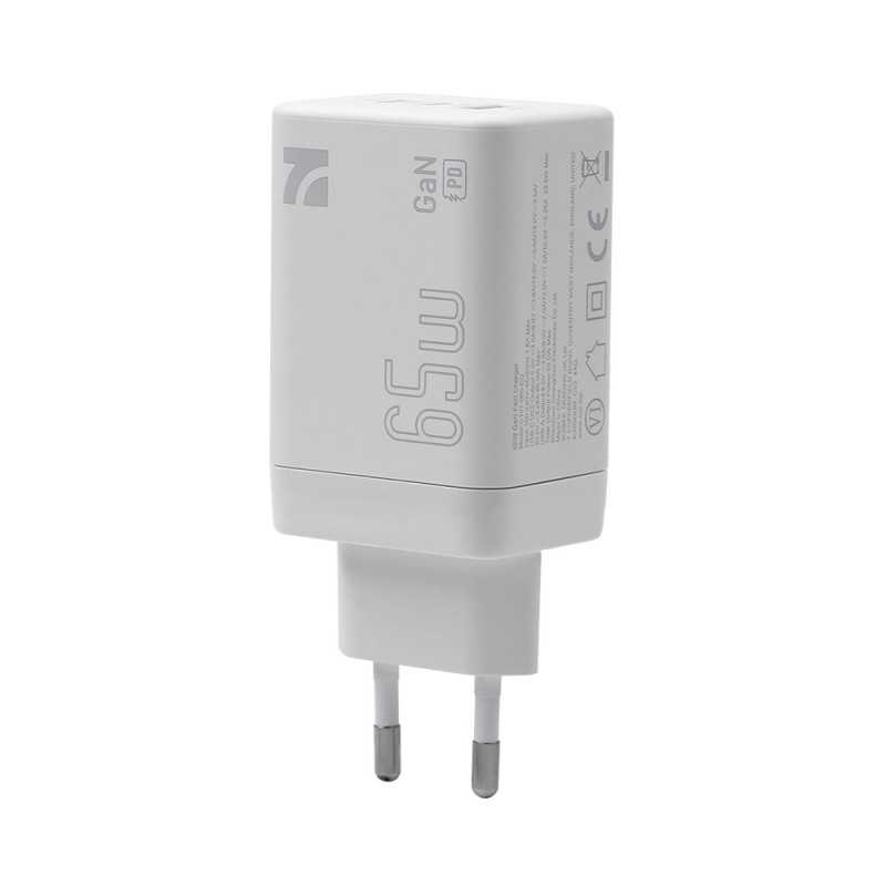 NCC CaricaBatterie da Rete 65W Charger USB-A+C+C | Bianco C101-065-EU 