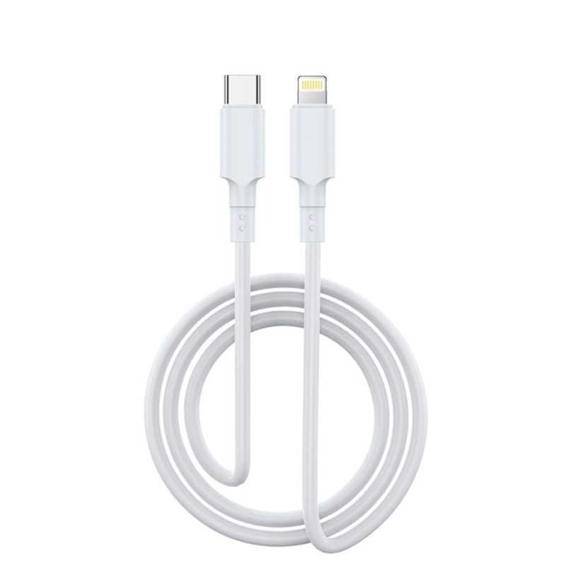 NCC Cavo Di Ricarica da USB-C a Lightning 27W in TPE Ultra Resistente D213CL | 2 Metri Bianco