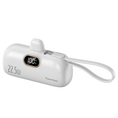 NCC BP19 5000mAh Mini Csule Power Bank Fast Charging 22.5W with Cable White