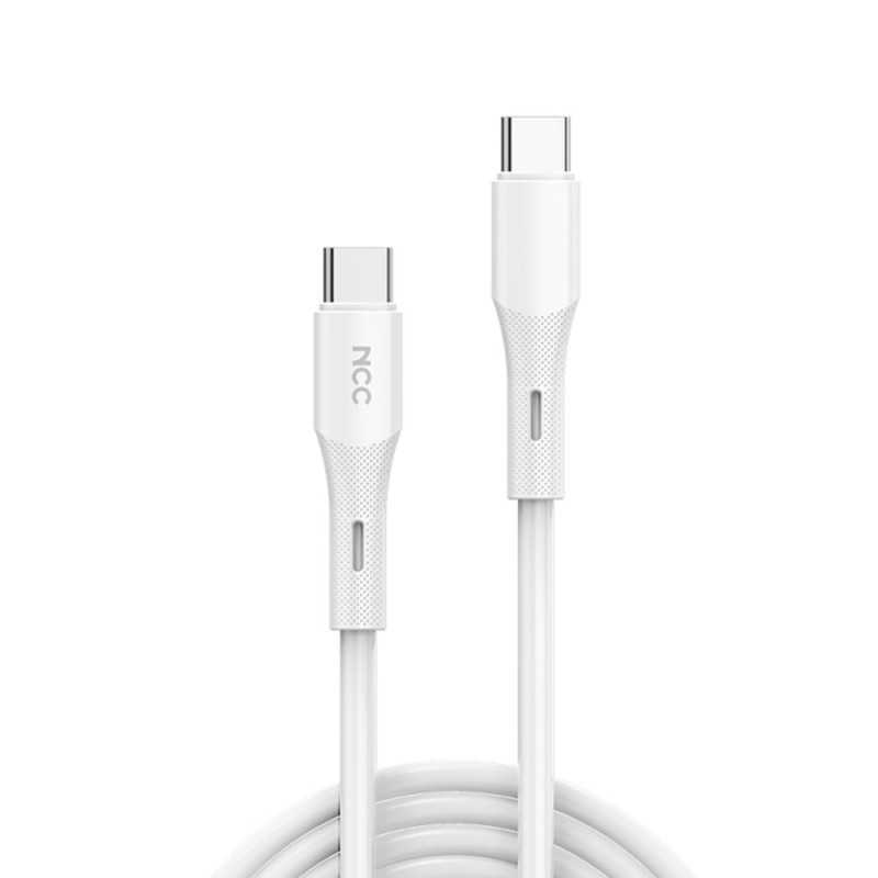 NCC Data Cable D122CC USB-C to USB-C Silicone Cable | 1.2M White